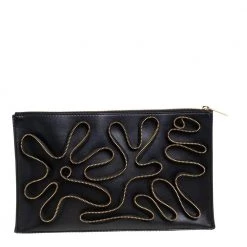Stella McCartney Black Faux Leather Zipper Embellished Cavendish Clutch For Women 16 Stella McCartney Black Faux Leather Zipper Embellished Cavendish Clutch For Women -Stella McCartney Sales luxury women stella mccartney used handbags p423339 001