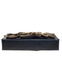 Stella McCartney Black Faux Leather Zipper Embellished Cavendish Clutch For Women 18 Stella McCartney Black Faux Leather Zipper Embellished Cavendish Clutch For Women -Stella McCartney Sales luxury women stella mccartney used handbags p423339 007