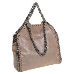 Stella McCartney Metallic Beige Faux Leather Tiny Falabella Shoulder Bag For Women -Stella McCartney Sales luxury women stella mccartney used handbags p424938 007
