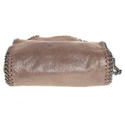 Stella McCartney Metallic Beige Faux Leather Tiny Falabella Shoulder Bag For Women -Stella McCartney Sales luxury women stella mccartney used handbags p424938 013