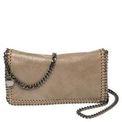 Stella McCartney Beige Faux Leather Falabella Crossbody Bag For Women