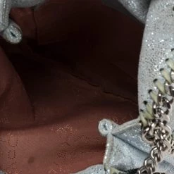 Stella McCartney Metallic Light Blue Faux Leather Mini Falabella Shoulder Bag For Women -Stella McCartney Sales luxury women stella mccartney used handbags p428679 004