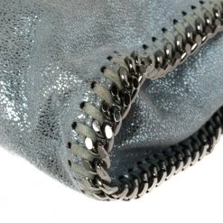 Stella McCartney Metallic Light Blue Faux Leather Mini Falabella Shoulder Bag For Women -Stella McCartney Sales luxury women stella mccartney used handbags p428679 009