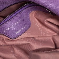 Stella McCartney Purple Faux Suede Falabella Shoulder Bag For Women -Stella McCartney Sales luxury women stella mccartney used handbags p429839 005