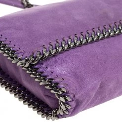 Stella McCartney Purple Faux Suede Falabella Shoulder Bag For Women -Stella McCartney Sales luxury women stella mccartney used handbags p429839 006