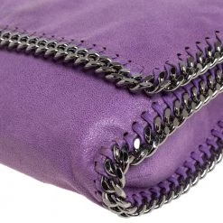 Stella McCartney Purple Faux Suede Falabella Shoulder Bag For Women -Stella McCartney Sales luxury women stella mccartney used handbags p429839 009