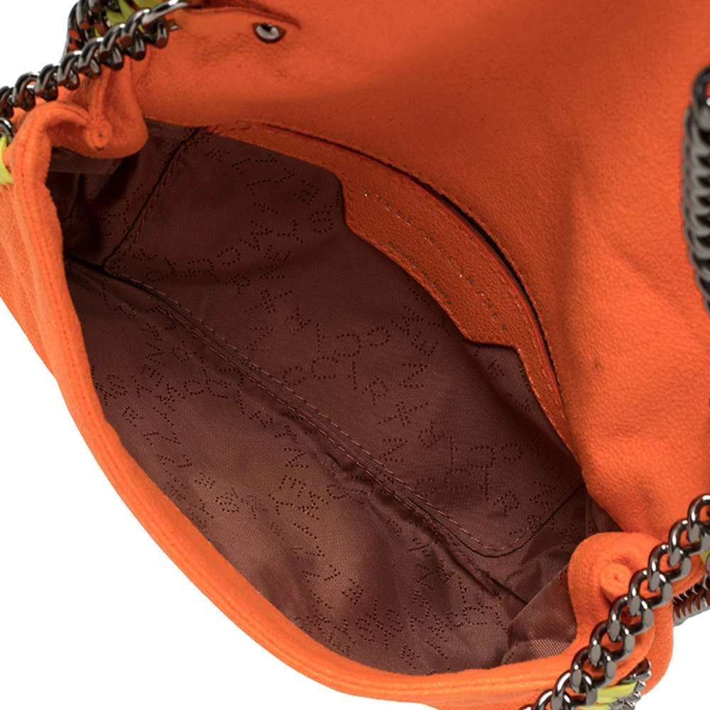 Stella McCartney Neon Orange Faux Leather Falabella Flap Crossbody Bag For Women 9 Stella McCartney Neon Orange Faux Leather Falabella Flap Crossbody Bag For Women - Image 7