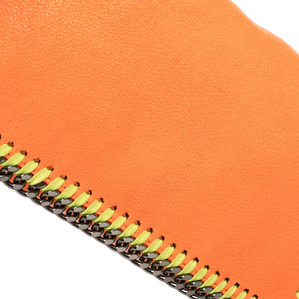 Stella McCartney Neon Orange Faux Leather Falabella Flap Crossbody Bag For Women 7 Stella McCartney Neon Orange Faux Leather Falabella Flap Crossbody Bag For Women - Image 5