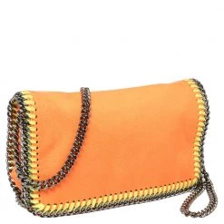 Stella McCartney Neon Orange Faux Leather Falabella Flap Crossbody Bag For Women 15 Stella McCartney Neon Orange Faux Leather Falabella Flap Crossbody Bag For Women -Stella McCartney Sales luxury women stella mccartney used handbags p430536 007