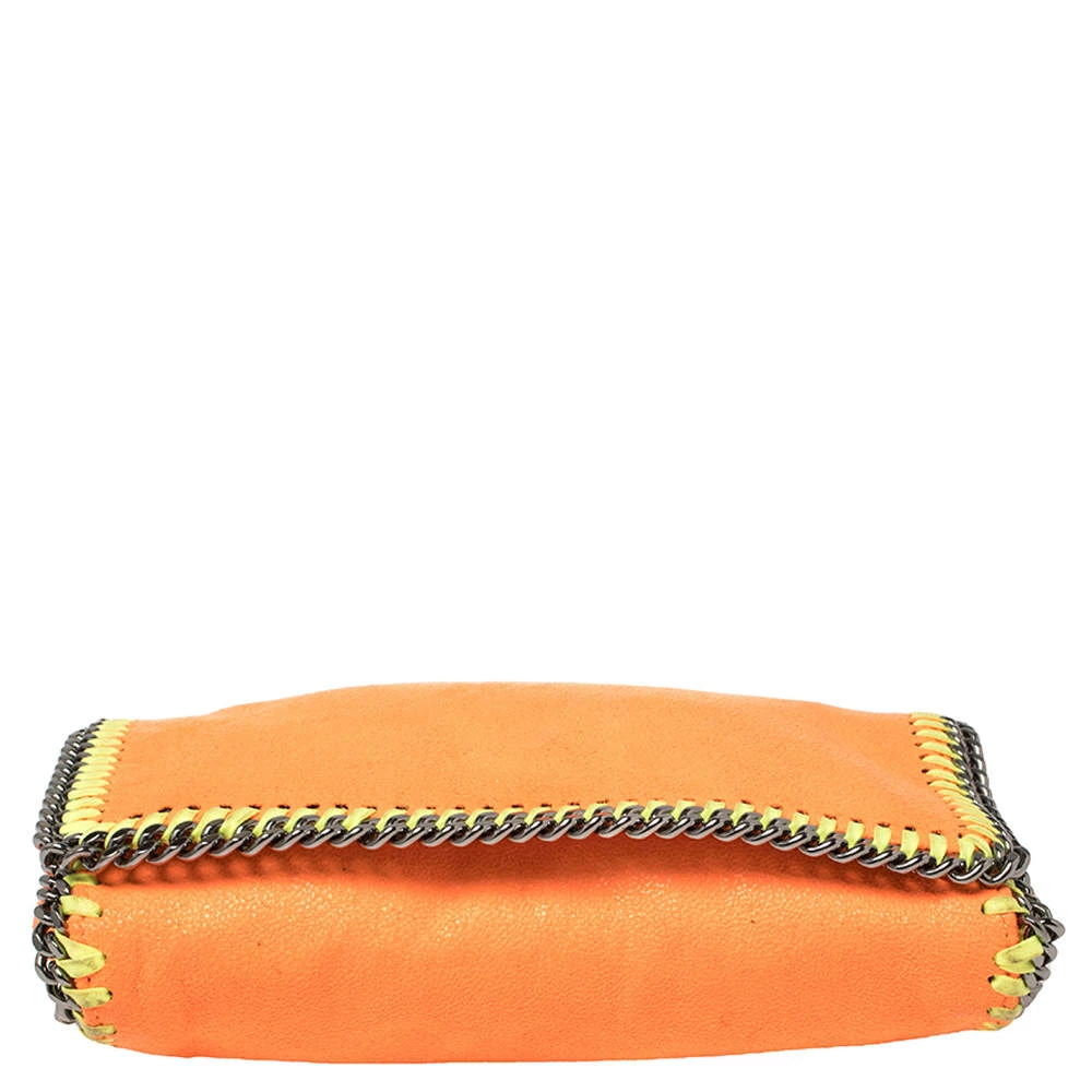 Stella McCartney Neon Orange Faux Leather Falabella Flap Crossbody Bag For Women 8 Stella McCartney Neon Orange Faux Leather Falabella Flap Crossbody Bag For Women - Image 6