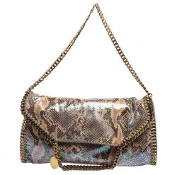 Stella McCartney Multicolor Faux Python Embossed Leather Falabella Tote For Women