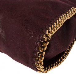 Stella McCartney Burgundy Faux Leather Mini Falabella Tote For Women -Stella McCartney Sales luxury women stella mccartney used handbags p432238 007