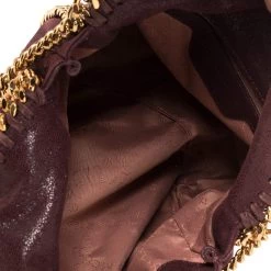 Stella McCartney Burgundy Faux Leather Mini Falabella Tote For Women -Stella McCartney Sales luxury women stella mccartney used handbags p432238 009