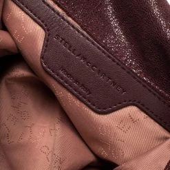 Stella McCartney Burgundy Faux Leather Mini Falabella Tote For Women -Stella McCartney Sales luxury women stella mccartney used handbags p432238 010