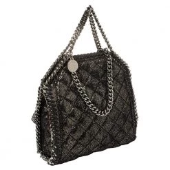 Stella McCartney Metallic Black Faux Suede Falabella Crossbody Bag For Women -Stella McCartney Sales luxury women stella mccartney used handbags p432277 002
