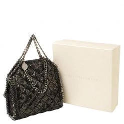 Stella McCartney Metallic Black Faux Suede Falabella Crossbody Bag For Women -Stella McCartney Sales luxury women stella mccartney used handbags p432277 004