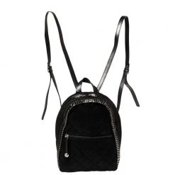 Stella McCartney Black Faux Leather Falabella Backpack For Women