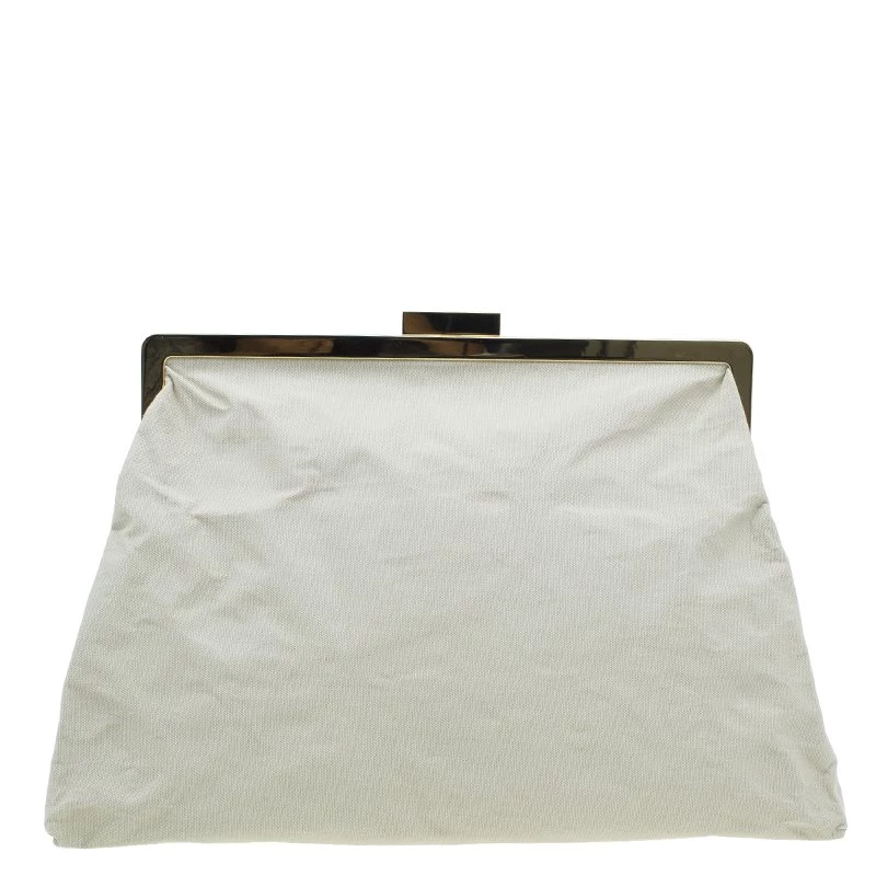 Stella McCartney Beige Canvas Oversized Daisy Clutch For Women 5 Stella McCartney Beige Canvas Oversized Daisy Clutch For Women - Image 3