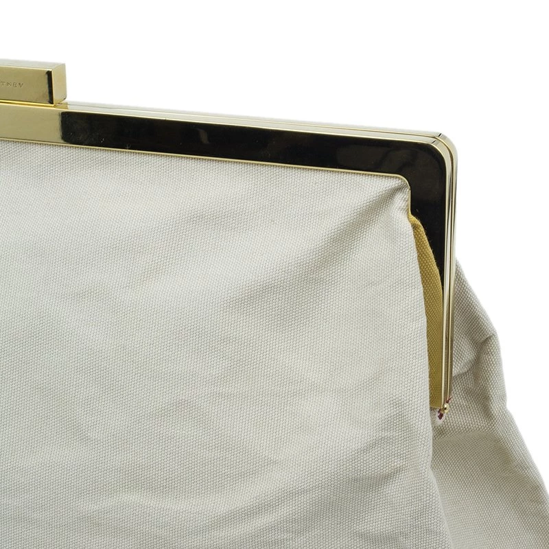 Stella McCartney Beige Canvas Oversized Daisy Clutch For Women 7 Stella McCartney Beige Canvas Oversized Daisy Clutch For Women - Image 5
