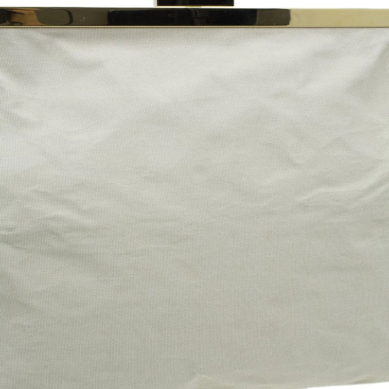 Stella McCartney Beige Canvas Oversized Daisy Clutch For Women 9 Stella McCartney Beige Canvas Oversized Daisy Clutch For Women - Image 7