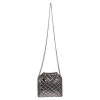 Stella McCartney Metallic Silver Faux Patent Leather Tiny Falabella Crossbody Bag For Women