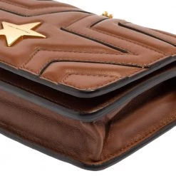 Stella McCartney Brown Faux Leather Stella Star Crossbody Bag For Women -Stella McCartney Sales luxury women stella mccartney used handbags p439208 008