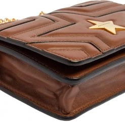 Stella McCartney Brown Faux Leather Stella Star Crossbody Bag For Women -Stella McCartney Sales luxury women stella mccartney used handbags p439208 009