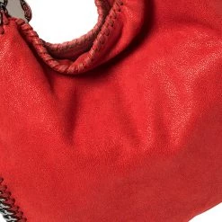 Stella McCartney Red Faux Suede Small Falabella Tote For Women 17 Stella McCartney Red Faux Suede Small Falabella Tote For Women -Stella McCartney Sales luxury women stella mccartney used handbags p441541 001