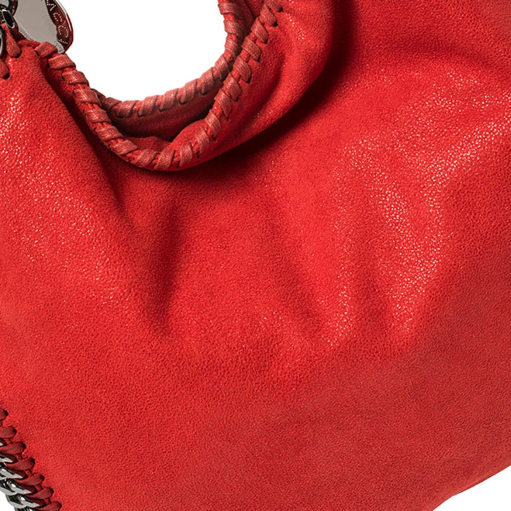 Stella McCartney Red Faux Suede Small Falabella Tote For Women 7 Stella McCartney Red Faux Suede Small Falabella Tote For Women - Image 5