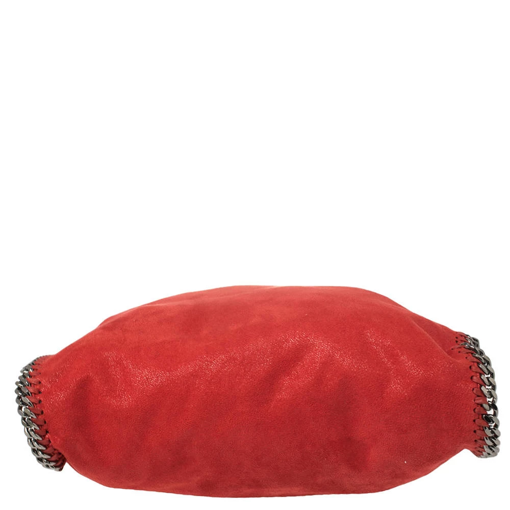 Stella McCartney Red Faux Suede Small Falabella Tote For Women 8 Stella McCartney Red Faux Suede Small Falabella Tote For Women - Image 6