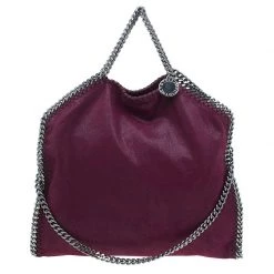 Stella McCartney Purple Shaggy Deer Falabella Shoulder Bag For Women