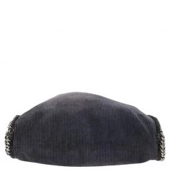 Stella McCartney Grey Velvet And Faux Leather Small Falabella Tote For Women -Stella McCartney Sales luxury women stella mccartney used handbags p443895 005