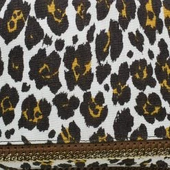 Stella Mccartney Leopard Print Canvas Faux Leather Trim Foldover Clutch For Women -Stella McCartney Sales luxury women stella mccartney used handbags p44645 008