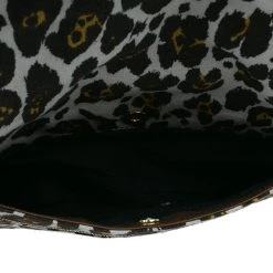 Stella Mccartney Leopard Print Canvas Faux Leather Trim Foldover Clutch For Women -Stella McCartney Sales luxury women stella mccartney used handbags p44645 013