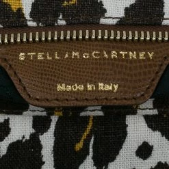 Stella Mccartney Leopard Print Canvas Faux Leather Trim Foldover Clutch For Women -Stella McCartney Sales luxury women stella mccartney used handbags p44645 014