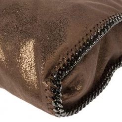 Stella McCartney Metallic Brown Faux Leather Small Falabella Tote For Women -Stella McCartney Sales luxury women stella mccartney used handbags p447861 008