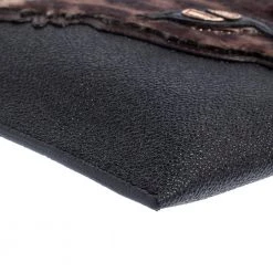 Stella McCartney Black/Brown Faux Leather And Calfhair Leopard Clutch For Women -Stella McCartney Sales luxury women stella mccartney used handbags p447928 004