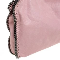 Stella McCartney Pink Faux Suede Small Falabella Tote For Women -Stella McCartney Sales luxury women stella mccartney used handbags p448289 003