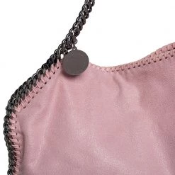 Stella McCartney Pink Faux Suede Small Falabella Tote For Women -Stella McCartney Sales luxury women stella mccartney used handbags p448289 012