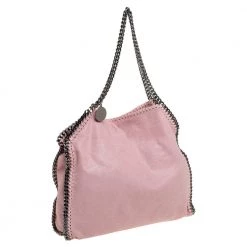 Stella McCartney Pink Faux Suede Small Falabella Tote For Women -Stella McCartney Sales luxury women stella mccartney used handbags p448289 014
