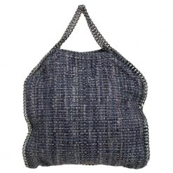 Stella McCartney Blue/Grey Tweed Small Falabella Tote For Women -Stella McCartney Sales luxury women stella mccartney used handbags p454065 005