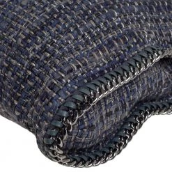 Stella McCartney Blue/Grey Tweed Small Falabella Tote For Women -Stella McCartney Sales luxury women stella mccartney used handbags p454065 010