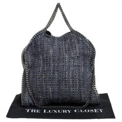 Stella McCartney Blue/Grey Tweed Small Falabella Tote For Women -Stella McCartney Sales luxury women stella mccartney used handbags p454065 011