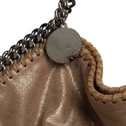Stella McCartney Metallic Beige Faux Suede Large Falabella Tote For Women -Stella McCartney Sales luxury women stella mccartney used handbags p455511 007