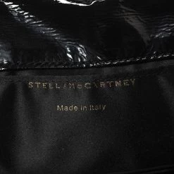 Stella McCartney Black Faux Patent Leather Rivet Flap Clutch For Women -Stella McCartney Sales luxury women stella mccartney used handbags p460631 006