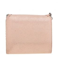 Stella McCartney Peach Faux Leather Falabella Trifold Wallet For Women -Stella McCartney Sales luxury women stella mccartney used handbags p463479 010