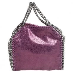 Stella McCartney Purple Faux Leather Tiny Falabella Shoulder Bag For Women -Stella McCartney Sales luxury women stella mccartney used handbags p466290 003