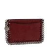 Stella McCartney Maroon Faux Leather Card Holder For Women 2 Stella McCartney Maroon Faux Leather Card Holder For Women -Stella McCartney Sales luxury women stella mccartney used handbags p471794 004