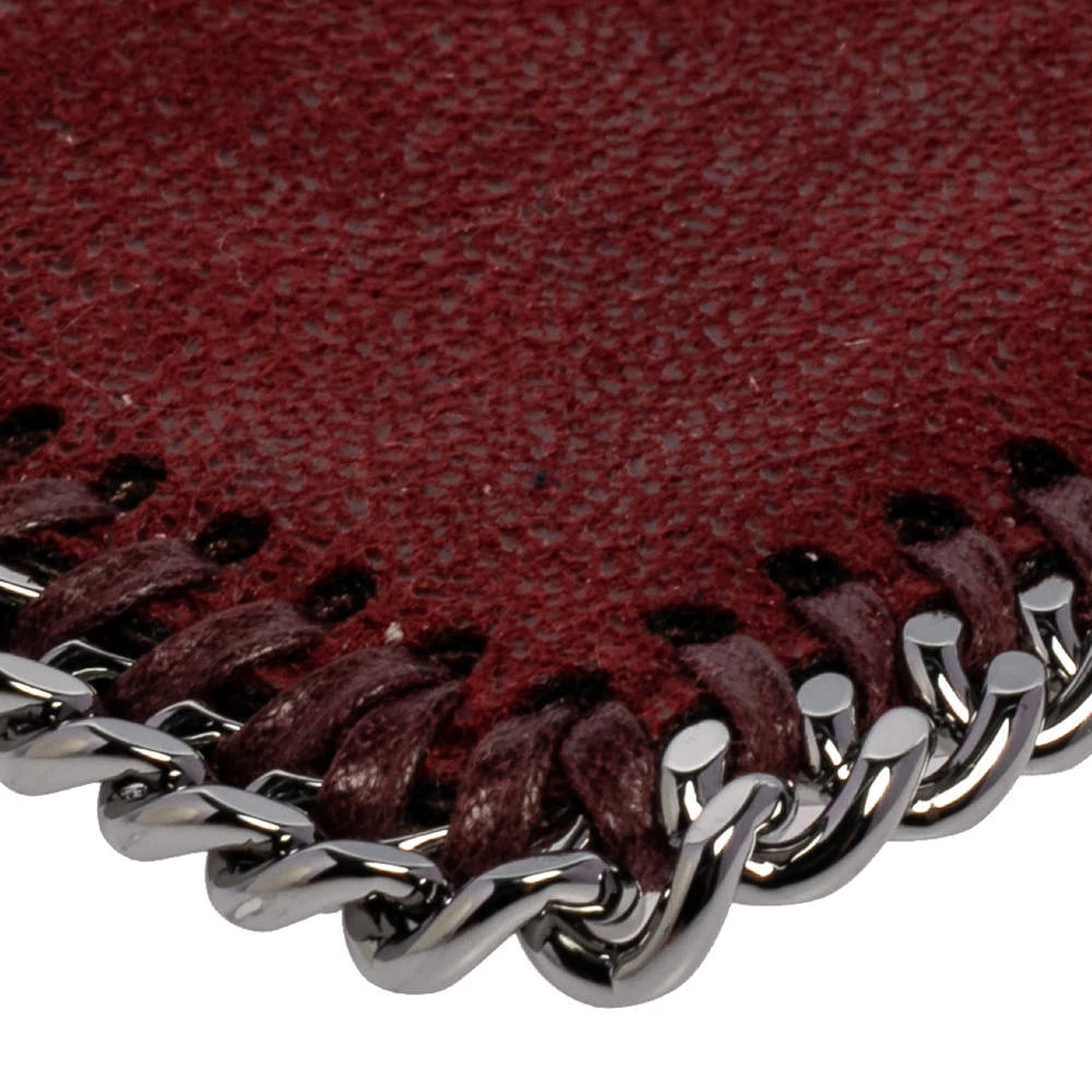 Stella McCartney Maroon Faux Leather Card Holder For Women 12 Stella McCartney Maroon Faux Leather Card Holder For Women - Image 10