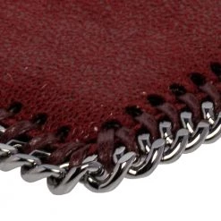 Stella McCartney Maroon Faux Leather Card Holder For Women 23 Stella McCartney Maroon Faux Leather Card Holder For Women -Stella McCartney Sales luxury women stella mccartney used handbags p471794 010